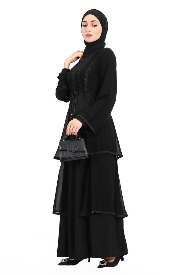 Ruffles Skirt Abaya
