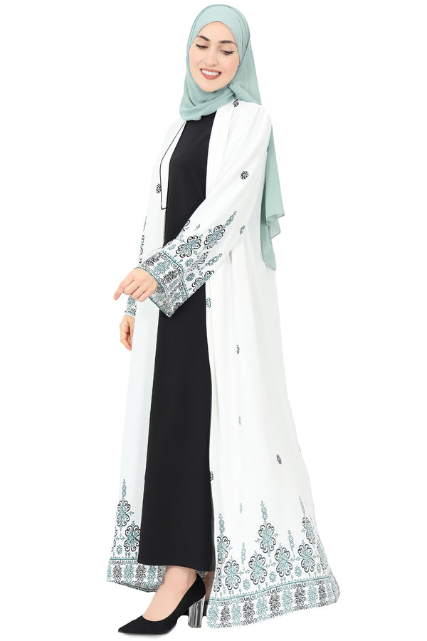 2-Pcs Patterned Abaya Suit