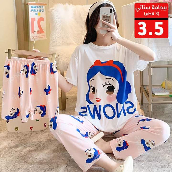 3-Pieces Cartoon Pajama