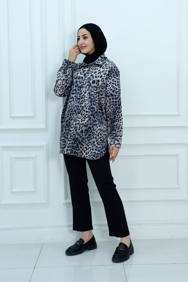 Chic Leopard Print Shirt