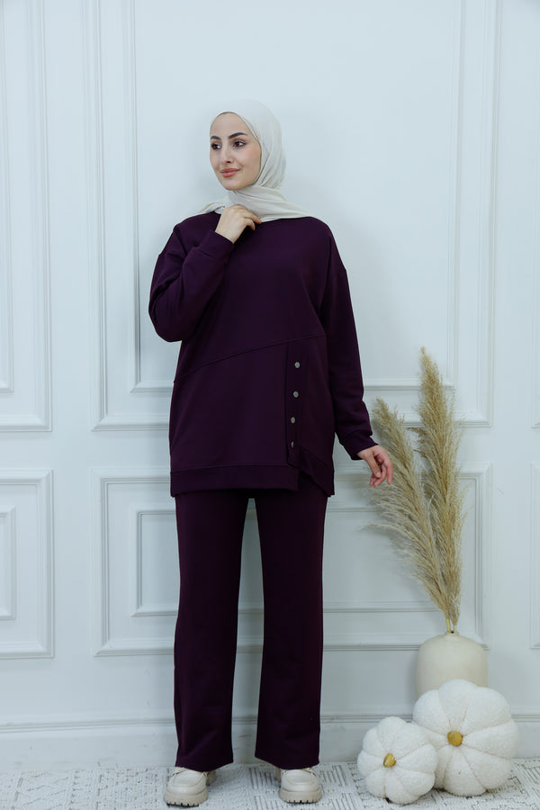 Sophisticated Cotton Two-Pieces Tracksuit