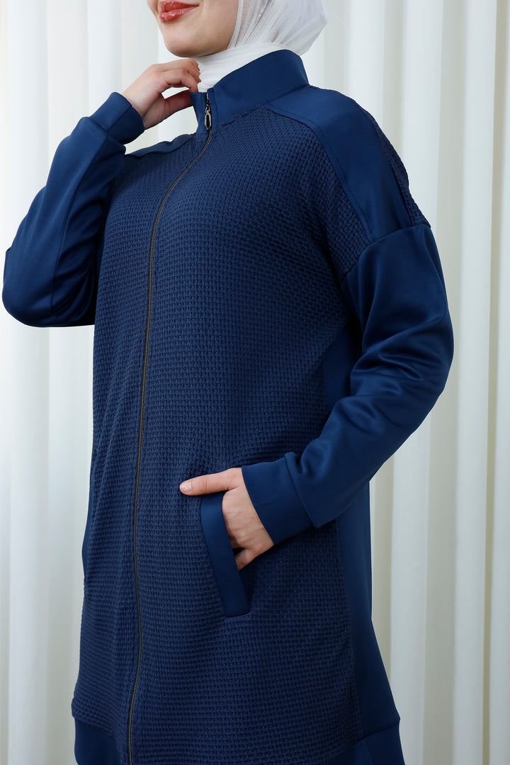 Textured Activewear Set | Modest 2-Piece Tracksuit | D&F MODA