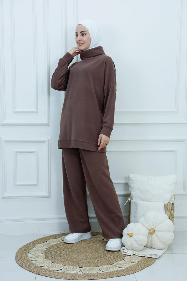 Ribbed Turtleneck Suit – Modest Fit