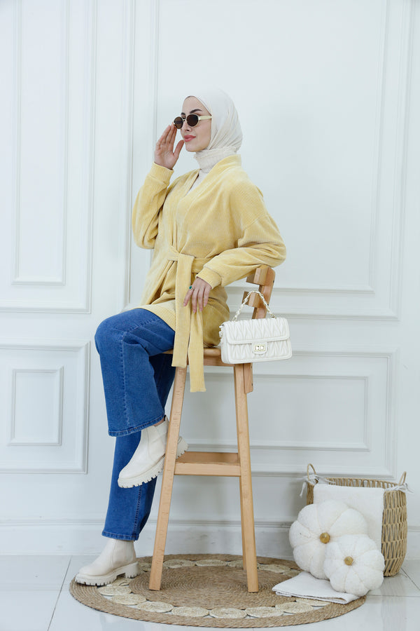 Plush Tie-Waist Cardigan