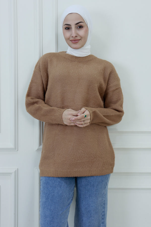 Women’s Textured Knit Sweater – Crew Neck