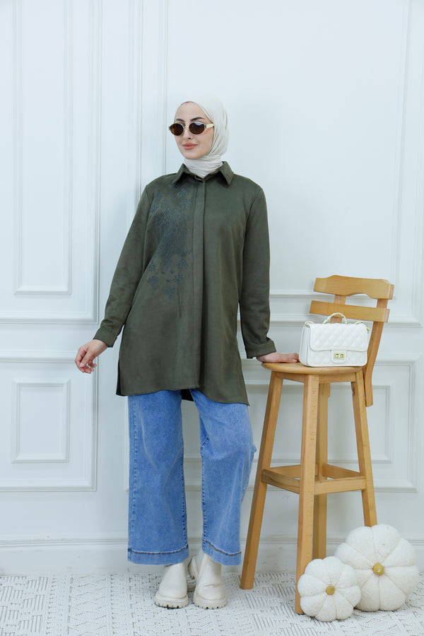 Women's Embroidered Long Shirt