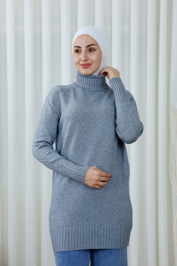 Classic Ribbed Turtleneck Sweater