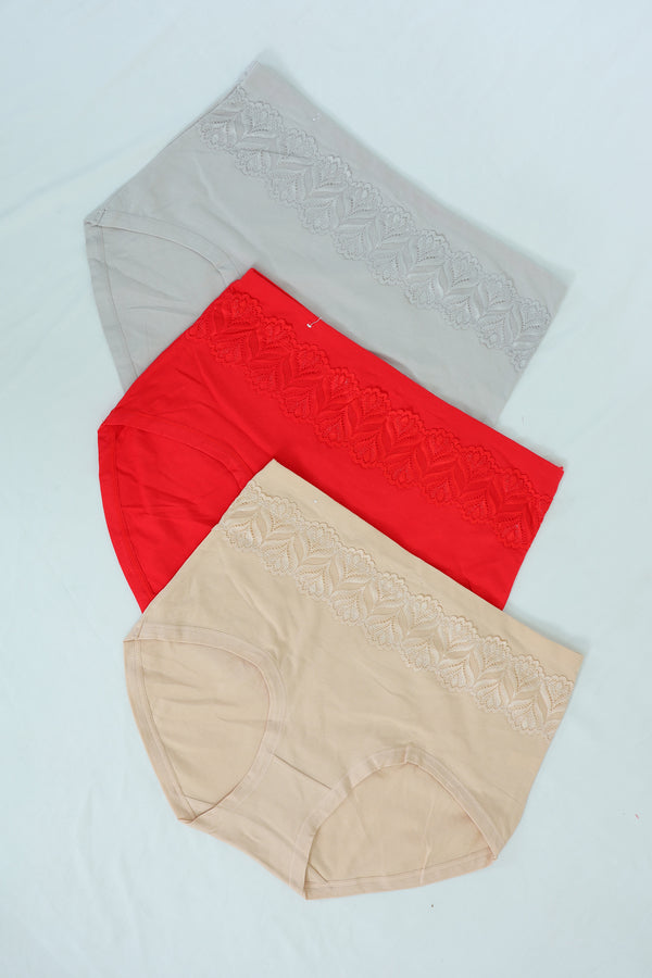 Women's High-Waisted Briefs with Decorative Band