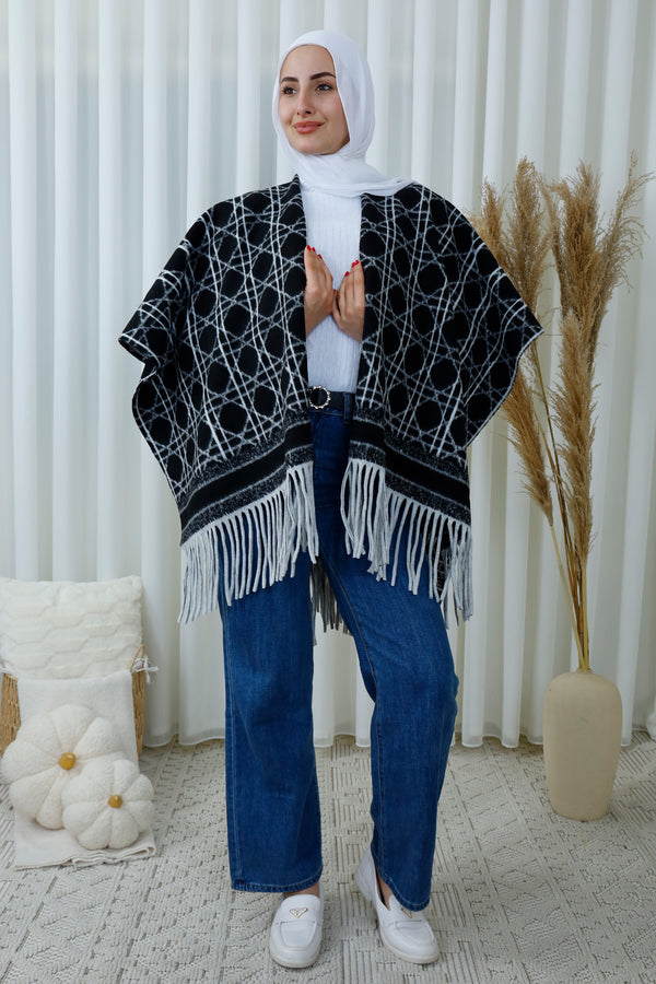 Square Line Pattern Winter Scarf