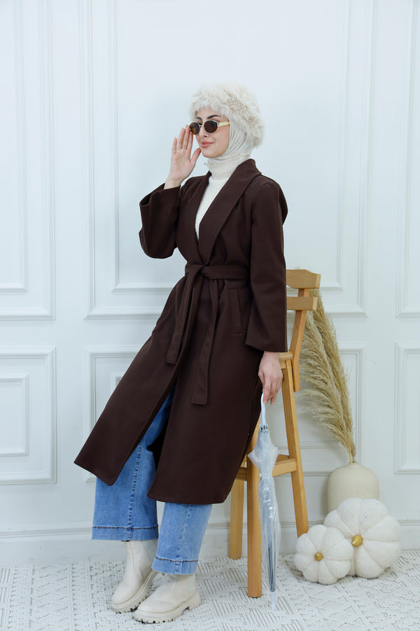 Women's Belted Long Coat