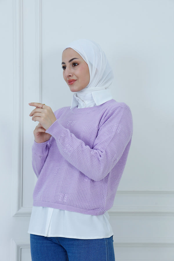 Striped Ribbed Knit Pullover