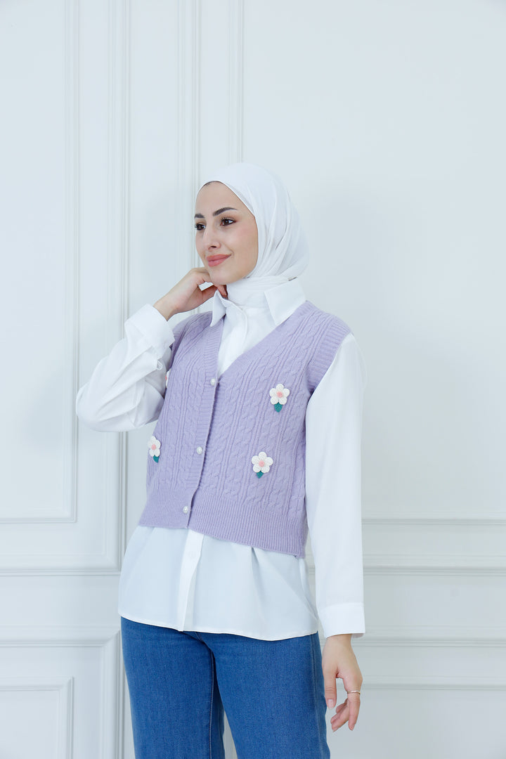 Ultra Collection Classic Knit Button-Up Cardigan Vest – D&F MODA