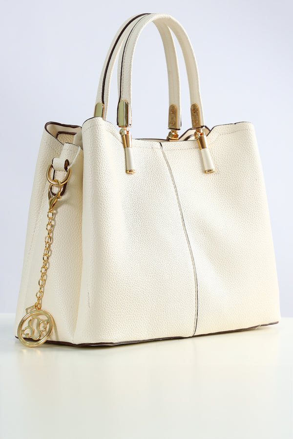 Chain Leather Hand Bag