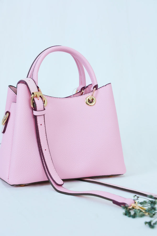 Hand Bag with Golden Rings