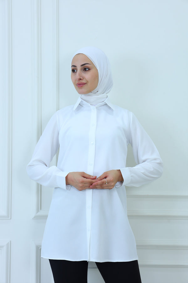 Long Button-Down Shirt