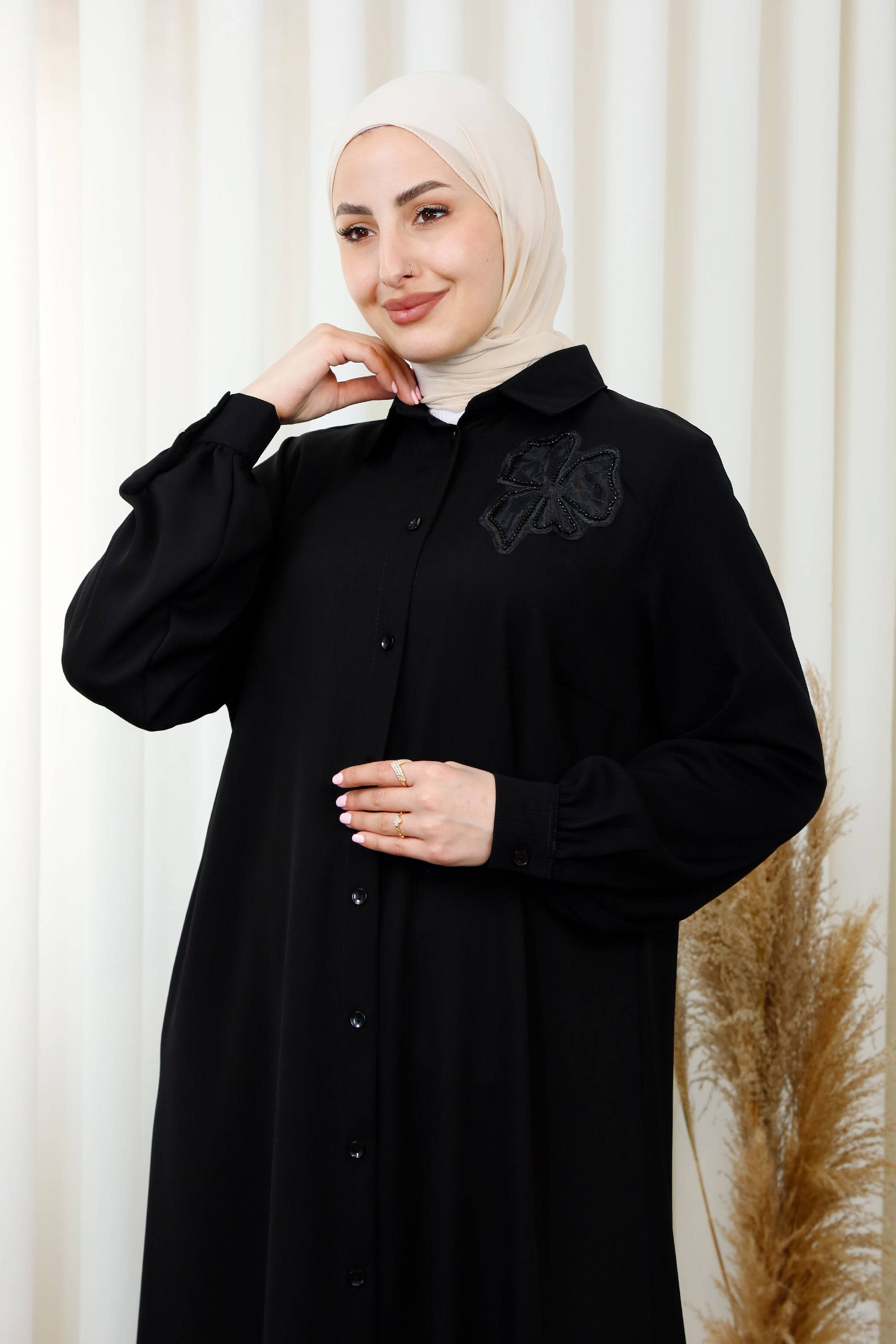 Embellished Button-Down Modest Shirt | Summer 2026 | D&F MODA