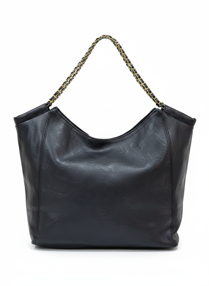 D&F MODA Leather Chain Shoulder Bag - Elegant & Spacious