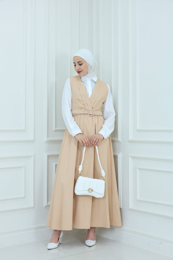 Maxi Dress with Matching Short Vest